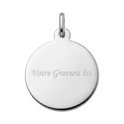 Medaille Verschleierte Jungfrau Linkes Profil 18K Wei&szlig;gold - 15 mm