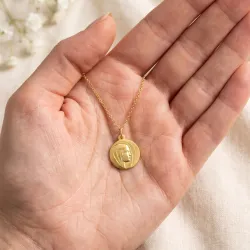 Médaille Vierge à la Grande Auréole Or Jaune 18 Carats - 18 mm