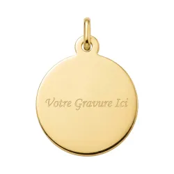 Médaille Vierge à la Grande Auréole Or Jaune 18 Carats - 18 mm