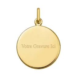 Médaille Ange de Raphaël Nacre et Or Jaune 18 Carats - 16 mm