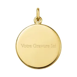Grote Medaille Biddende Maagd Parelmoer 18K Geelgoud - 18 mm