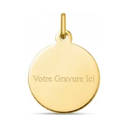 Grote Medaille Maagd met Kind Fijne Aureolen 18K Geelgoud - 18 mm