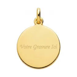 Médaille Vierge à l'Enfant Classique Or Jaune 18 Carats - 15 mm
