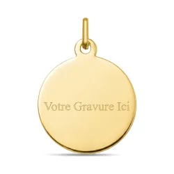 Medalla Virgen con el Niño Velo Perlado Oro Amarillo 18K - 16 mm