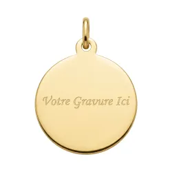 Médaille Vierge à l'Enfant sur l'Épaule Or Jaune 18 Carats - 17 mm