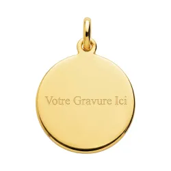 Grande Médaille Vierge à l'Enfant Classique Or Jaune 18 Carats - 17 mm