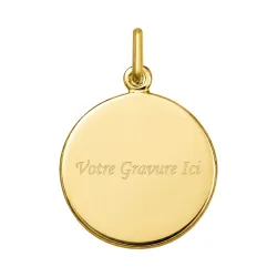 Medalla Virgen con el Niño Velo Perlado Nácar Oro Amarillo 18K - 16 mm