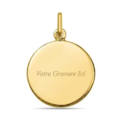 Medaille Maagd die het Kind Kust Parelmoer 18K Geelgoud - 16 mm