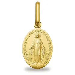 Petite Médaille Miraculeuse Or Jaune 18 Carats - 9 x 6 mm
