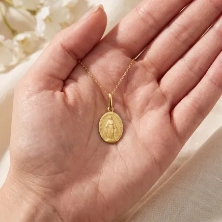Medalla Milagrosa 11 mm en Oro Amarillo de 18 Quilates