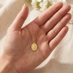 Medalla Milagrosa Oro Amarillo 18K - 11 x 8 mm