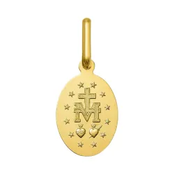 Miraculous Medal 18K Yellow Gold - 11 x 8 mm