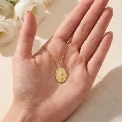 Medalla Milagrosa Oro Amarillo 18K - 17 x 13 mm