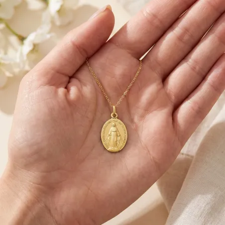 Grande Médaille Miraculeuse 18 mm en Or Jaune 18 Carats