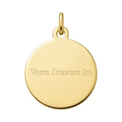 Médaille Saint Christophe aux Montagnes Or Jaune 18 Carats - 18 mm