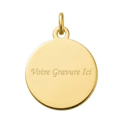 Satin Saint Christopher Medal 18K Yellow Gold - 18 mm