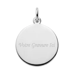 Médaille Saint Christophe Classique Or Blanc 18 Carats - 17 mm