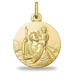 Gran Medalla San Cristóbal Paso del Vado Oro Amarillo 18K - 18 mm