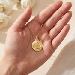 Médaille Christ de Profil Or Jaune 18 Carats - 15 mm