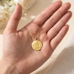 Grande Médaille Christ de Profil Or Jaune 18 Carats - 18 mm