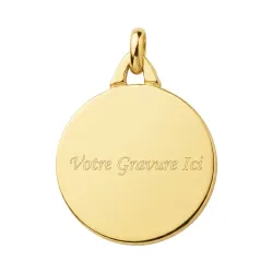 Grande Médaille Christ de Profil Or Jaune 18 Carats - 18 mm