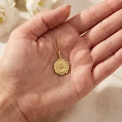 Médaille Scapulaire Bord Facetté Or Jaune 18 Carats - 16 mm