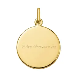 Large Saint Christopher Medal Mother-of-Pearl 18K Yellow Gold - 20 mm