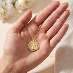 Saint Benedict Medal 18K Yellow Gold - 14 mm