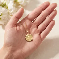 Saint Benedict Medal 18K Yellow Gold - 14 mm