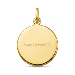 Medaille Taube des Heiligen Geistes Perlmutt 18K Gelbgold - 18 mm