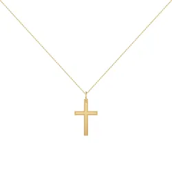 Pendentif Croix Double Filet Or Jaune 18 Carats - 20 x 12 mm