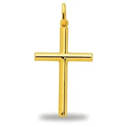 Pendentif Croix Tube Or Jaune 18 Carats - 20 x 10 mm