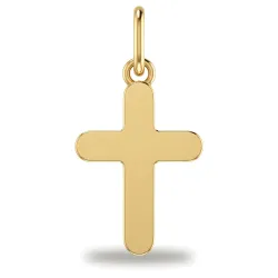 Colgante Mini Cruz Extremos Redondos Oro Amarillo 18K - 12 x 8 mm
