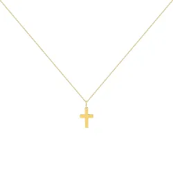 Mini Cross Pendant 18K Yellow Gold - 12 x 8 mm