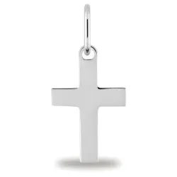 Pendentif Mini Croix Or Blanc 18 Carats - 12 x 8 mm
