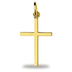 Kreuz-Anhänger Vierkantdraht 18K Gelbgold - 21 x 13 mm