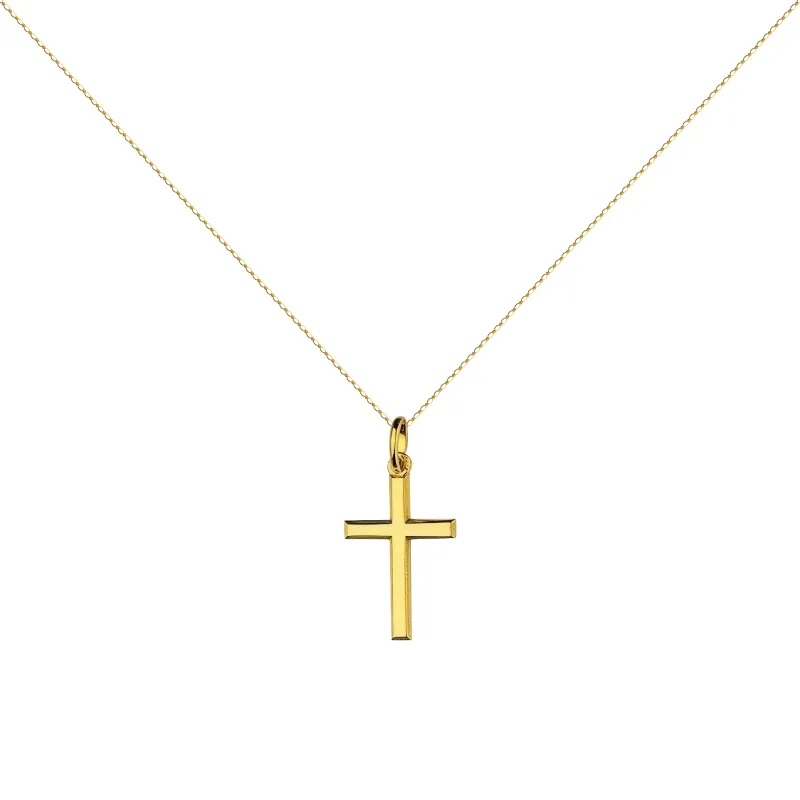 Kruishanger Afgeschuinde Randen 18K Geelgoud - 21 x 12 mm
