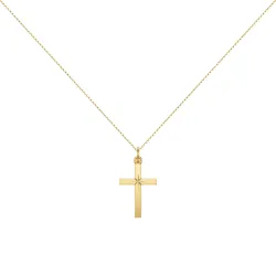 Pendentif Croix Étoile Or Jaune 18 Carats - 20 x 12 mm