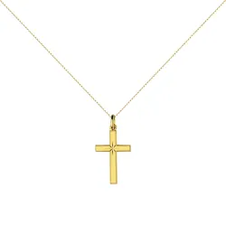 Pendentif Croix Étoile Or Jaune 18 Carats - 24 x 14 mm