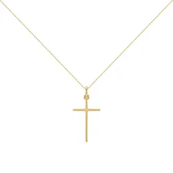 Pendentif Croix Jonc Or Jaune 18 Carats - 25 x 14 mm