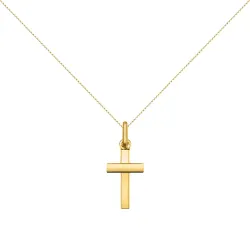 Schmaler Kreuz-Anhänger 18K Gelbgold - 24 x 10 mm
