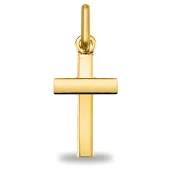 Schmaler Kreuz-Anh&auml;nger 18K Gelbgold - 24 x 10 mm