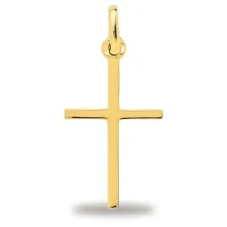 Pendentif Croix Élancée Or Jaune 18 Carats - 24 x 14 mm