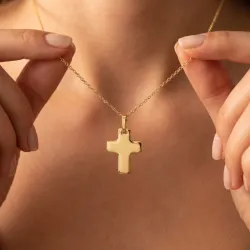 Bolle Kruishanger 18K Geelgoud - 18 x 14 mm
