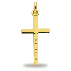 Pendentif Croix Plate &Eacute;paisse Or Jaune 18 Carats - 25 x 13 mm