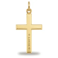 Pendentif Croix Chanfreinée Or Jaune 18 Carats - 25 x 14 mm