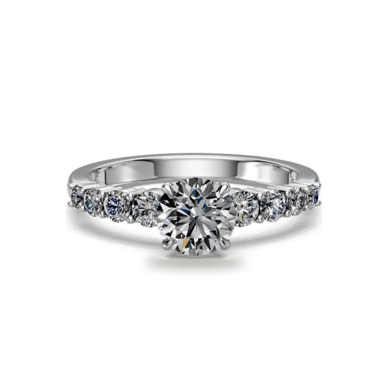Round Diamond Engagement Ring Aria Pavé