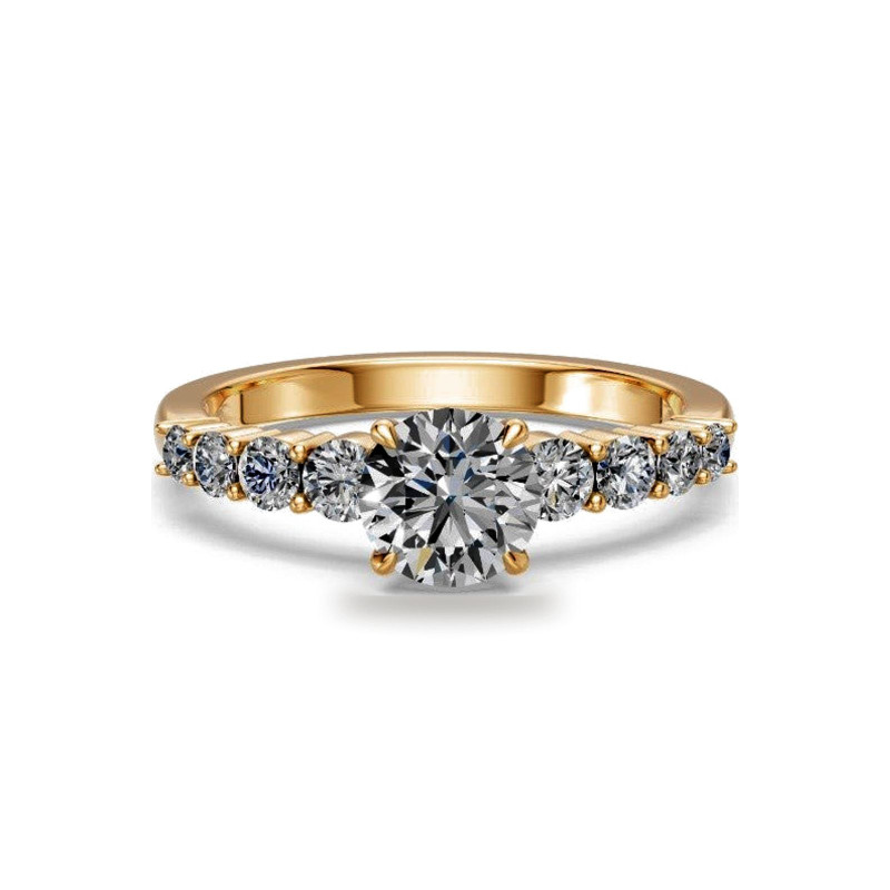 Round Diamond Engagement Ring Aria Pavé | Celinni