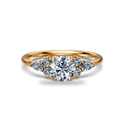 Anillo de compromiso diamante redondo Constellation | Celinni