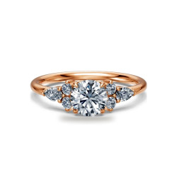 Bague de fian&ccedil;ailles diamant rond Constellation | Celinni